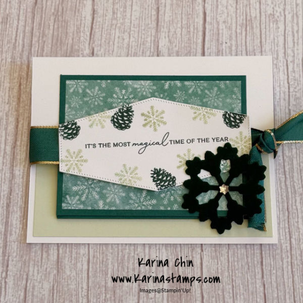 Easy & Elegant Holiday Gift Card Holder Using the Elegant Pines Snowflake Collection