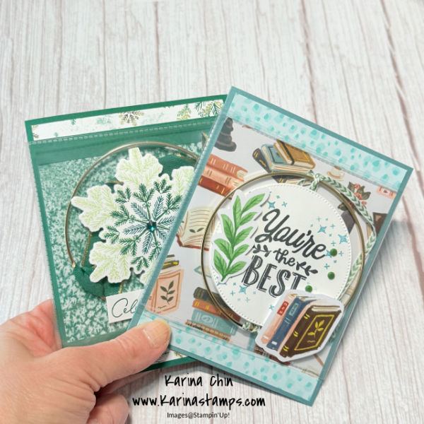 How to Make a Flip Flaps Ornament Card Using the Delicate Pines Bundle (Stampin’ Up!)