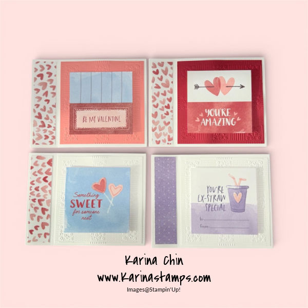 Quick & Easy Valentine’s Day Cards Using Love Notes 6″ x 6″ Designer Series Paper