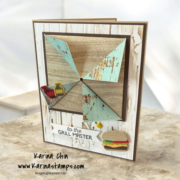 Easy Fancy Fold Card Using 6×6 Paper | Stampin’Up! BBQ Master Bundle Tutorial